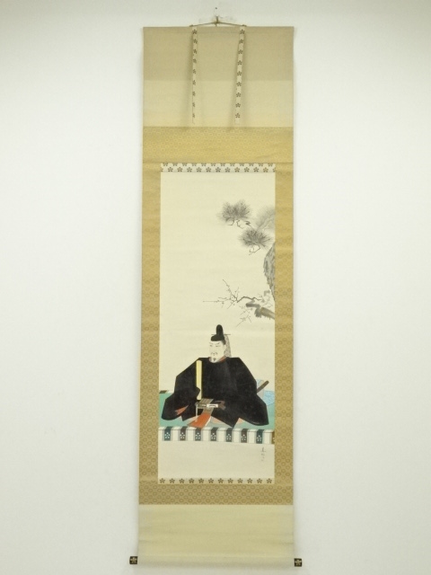 JAPANESE HANGING SCROLL / HAND PAINTED / MICHIZANE SUGAWARA